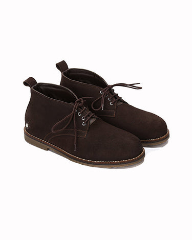 Hugo Mens Leather Boots Choco Brown-1