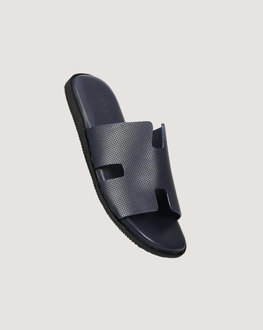 Wesley Men's H Dotted Style Leather Slipper-6