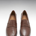 Boat Loafers, brown leather-1