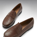 Boat Loafers, brown leather-3