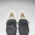 Slippers, sheepskin, slate grey suede-2