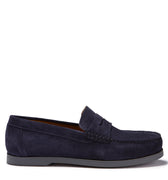 Boat Loafers, navy blue suede-0