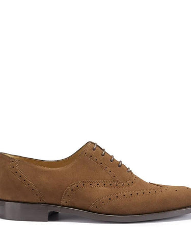 Brown Suede Brogues, Welted Leather Sole-0