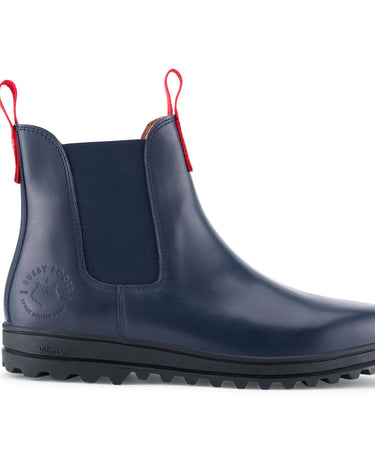 Busby Men's Winter Chelsea Boot, Navy Blue Leather-0