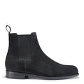 Black Suede Chelsea Boots, Welted Leather Sole-0