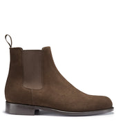 Brown Suede Chelsea Boots, Welted Leather Sole-0
