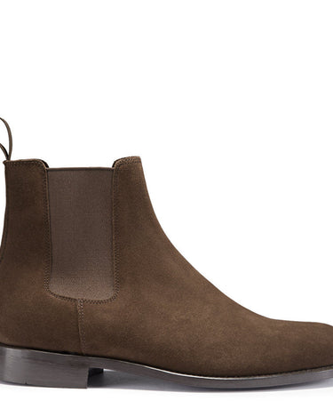 Brown Suede Chelsea Boots, Welted Leather Sole-0