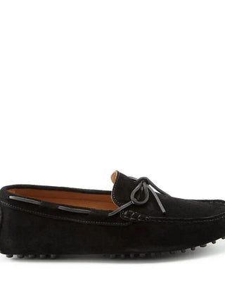 Laced Driving Loafers, black suede-0