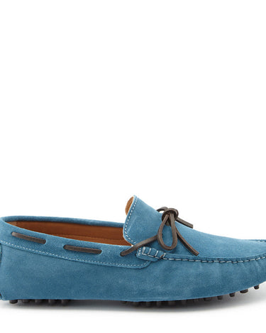 Laced Driving Loafers, petrol blue suede-0