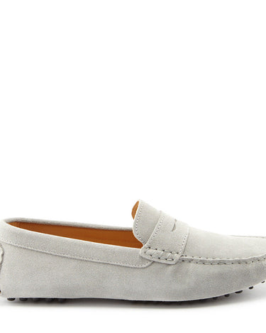 Penny Driving Loafers, dove grey suede-0