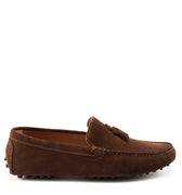 Tasselled Driving Loafers, brown suede-0