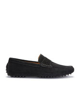 Penny Driving Loafers, black suede-0