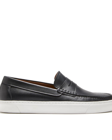 Slip-on Sneaker Loafers, black leather-0