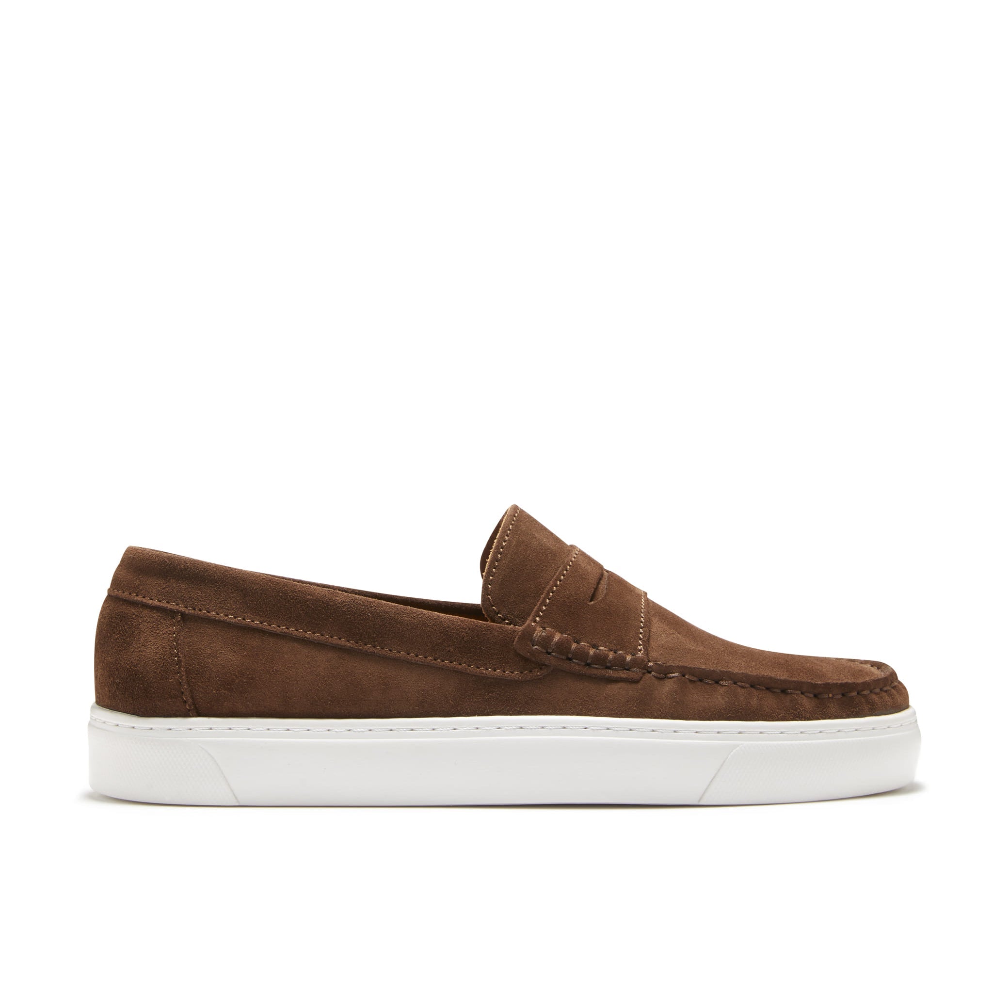 Slip-on Sneaker Loafers, brown suede-0