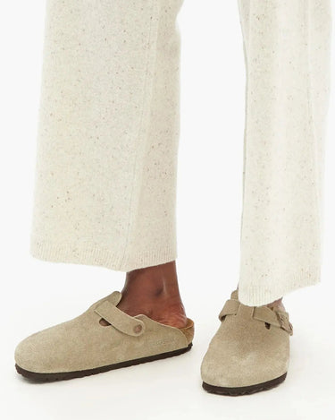 Birkenstock Boston- Unisex - Taupe Soft Footbed Suede Leather Birkenstock