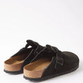 Birkenstock Boston - Unisex - Black Soft Footbed Suede Leather Birkenstock