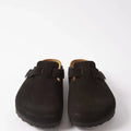 Birkenstock Boston - Unisex - Black Soft Footbed Suede Leather Birkenstock