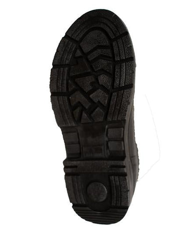 Men's 16" Cement Rubber Boot Steel Toe Black Leather Boots-3