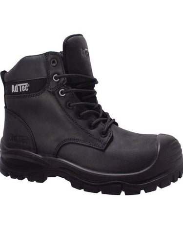 Men's 6" Black Waterproof Composite Toe Work Leather Boots-0