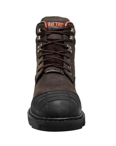 Men's 6" Brown Work Leather Boots-4