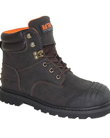 Men's 6" Brown Work Leather Boots-0