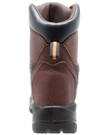 Men's 6" Comfort Work Boot Dark Brown Leather Boots-2