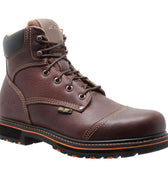 Men's 6" Comfort Work Boot Dark Brown Leather Boots-0