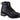 Men's 6" Reflective Double Zipper Biker Black Leather Boots-0