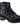 Men's 6" Reflective Double Zipper Biker Black Leather Boots-0