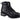Men's 6" Reflective Double Zipper Biker Black Leather Boots-0