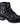 Men's 6" Reflective Double Zipper Biker Black Leather Boots-0