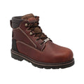 Men's 6" Steel Toe Work Boot Brown Leather Boots-1