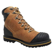 Men's 7" Steel Toe Work Boot Light Brown Leather Boots-0