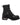Men's 8" Zipper Lace Black Leather Boots-1