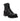 Men's 8" Zipper Lace Black Leather Boots-0
