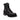 Men's 8" Zipper Lace Black Leather Boots-0