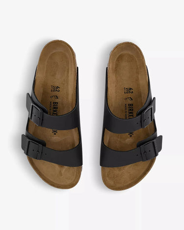 Birkenstock Arizona Black Two Strap Leather Sandals Birkenstock