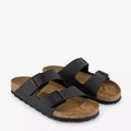 Birkenstock Arizona Black Two Strap Leather Sandals Birkenstock