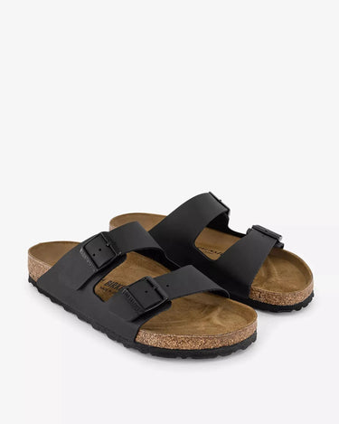 Birkenstock Arizona Black Two Strap Leather Sandals Birkenstock