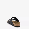 Birkenstock Arizona Black Two Strap Leather Sandals Birkenstock