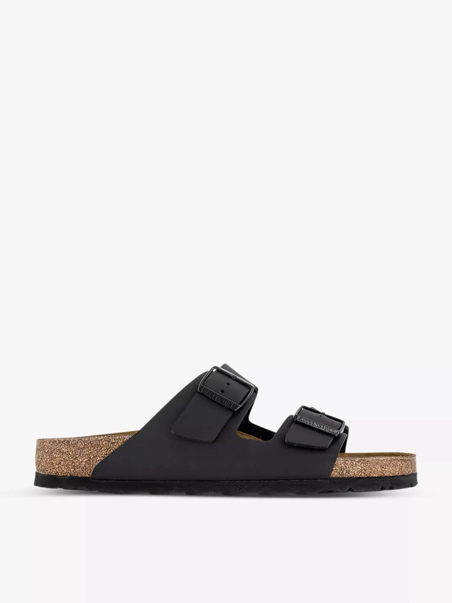 Birkenstock Arizona Black Two Strap Leather Sandals Birkenstock