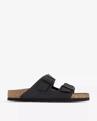 Birkenstock Arizona Black Two Strap Leather Sandals Birkenstock
