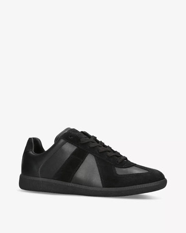 Panelled Leather Low-Top Trainers MAISON MARGIELA - Men's - Black MAISON MARGIELA