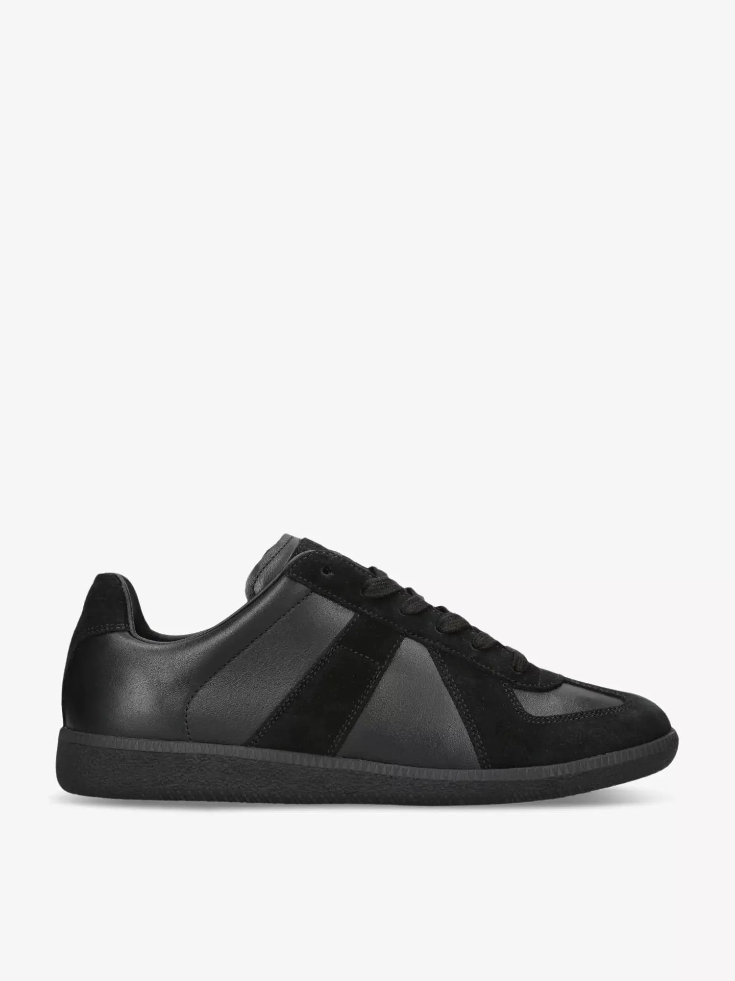 Panelled Leather Low-Top Trainers MAISON MARGIELA - Men's - Black MAISON MARGIELA