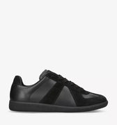Panelled Leather Low-Top Trainers MAISON MARGIELA - Men's - Black MAISON MARGIELA