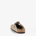 Birkenstock Boston- Unisex - Taupe Soft Footbed Suede Leather Birkenstock
