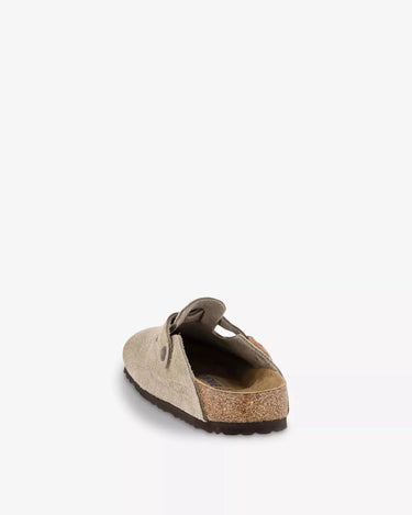 Birkenstock Boston- Unisex - Taupe Soft Footbed Suede Leather Birkenstock
