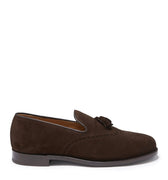 Brown Suede Tasselled Brogues, Welted Leather Sole-0