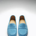 Women's Penny Driving Loafers, turquoise suede-2
