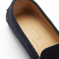 Women's Tasselled Driving Loafers, navy blue suede-3